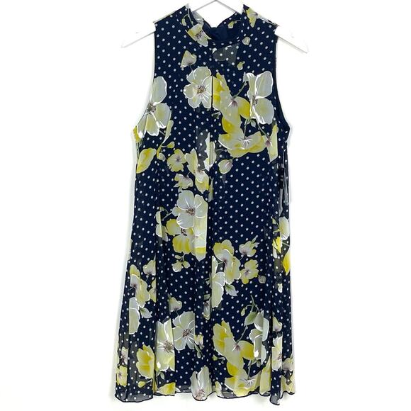 Signature by Robbie Bee Mock-Neck Chiffon A-Line Dress - Picture 2 of 8